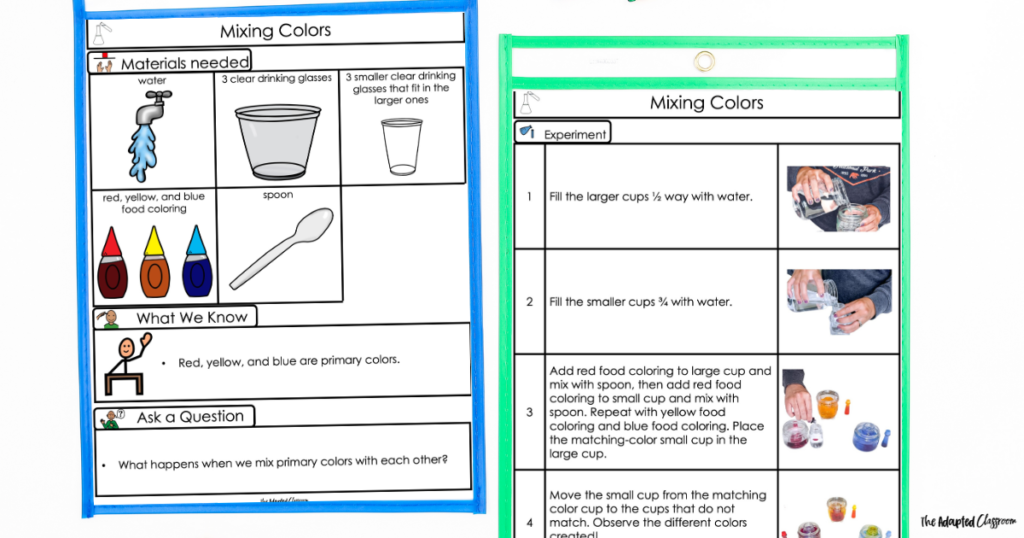 Adapted Science Lessons with visuals