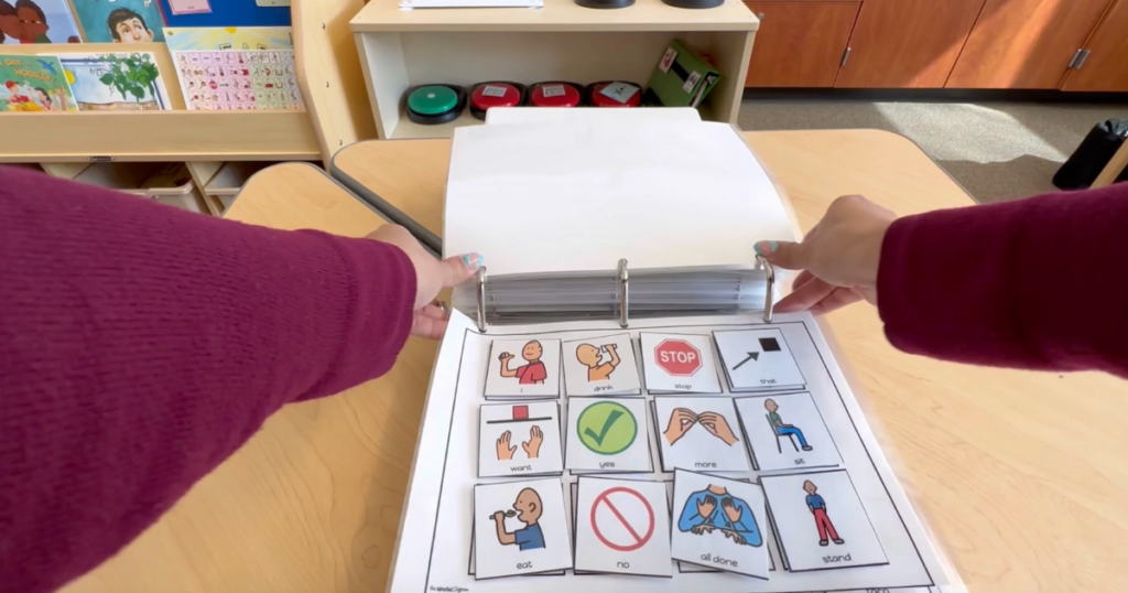 aac communication books.